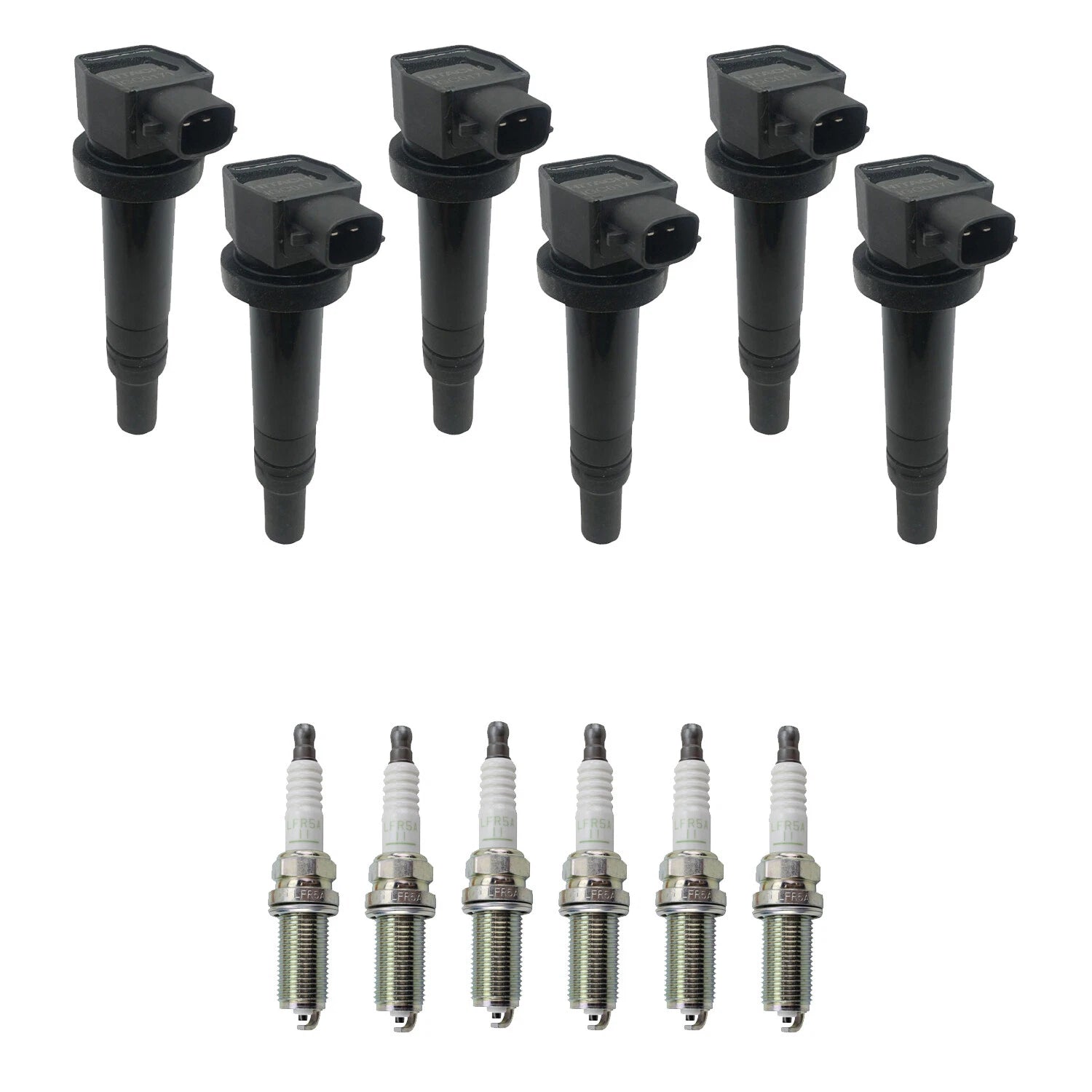 Set of 6 Ignition Coils & NGK Spark Plugs for Optima Santa Fe (2001–2006)
