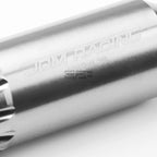 Open-End Aluminum Silver Lug Nuts Set of 4 + Adapter M12x1.25 (20mm OD/60mm Tall)