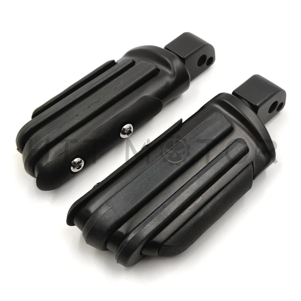 Black Rubber Pilot Footpeg for Harley Davidson Softail Fat Boy FLFB (2018–2023)