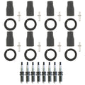 Set of 8 NGK G-Power Platinum Spark Plugs & Coil Boots for Borrego Genesis Equus