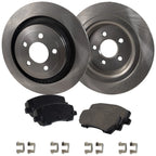 Rear Brake Disc Rotors and Pads Kit for Ford Mustang (2015–2022)