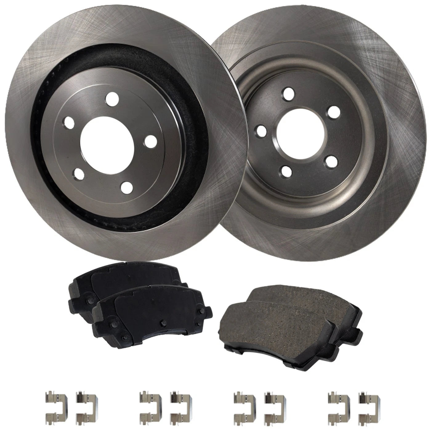Rear Brake Disc Rotors and Pads Kit for Ford Mustang (2015–2022)