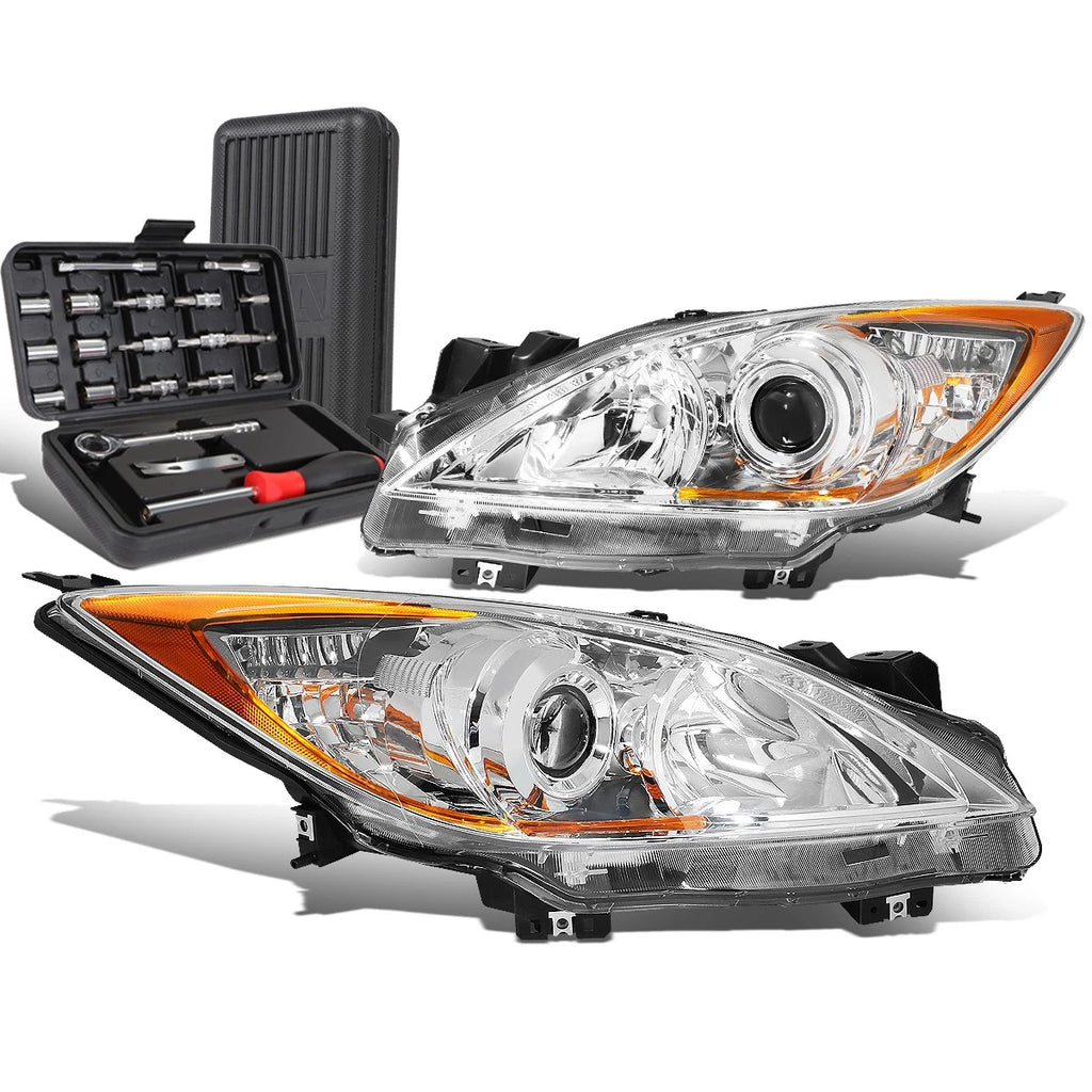 Chrome/Amber Signal Projector Headlight for Mazda 3 (2010–2013)