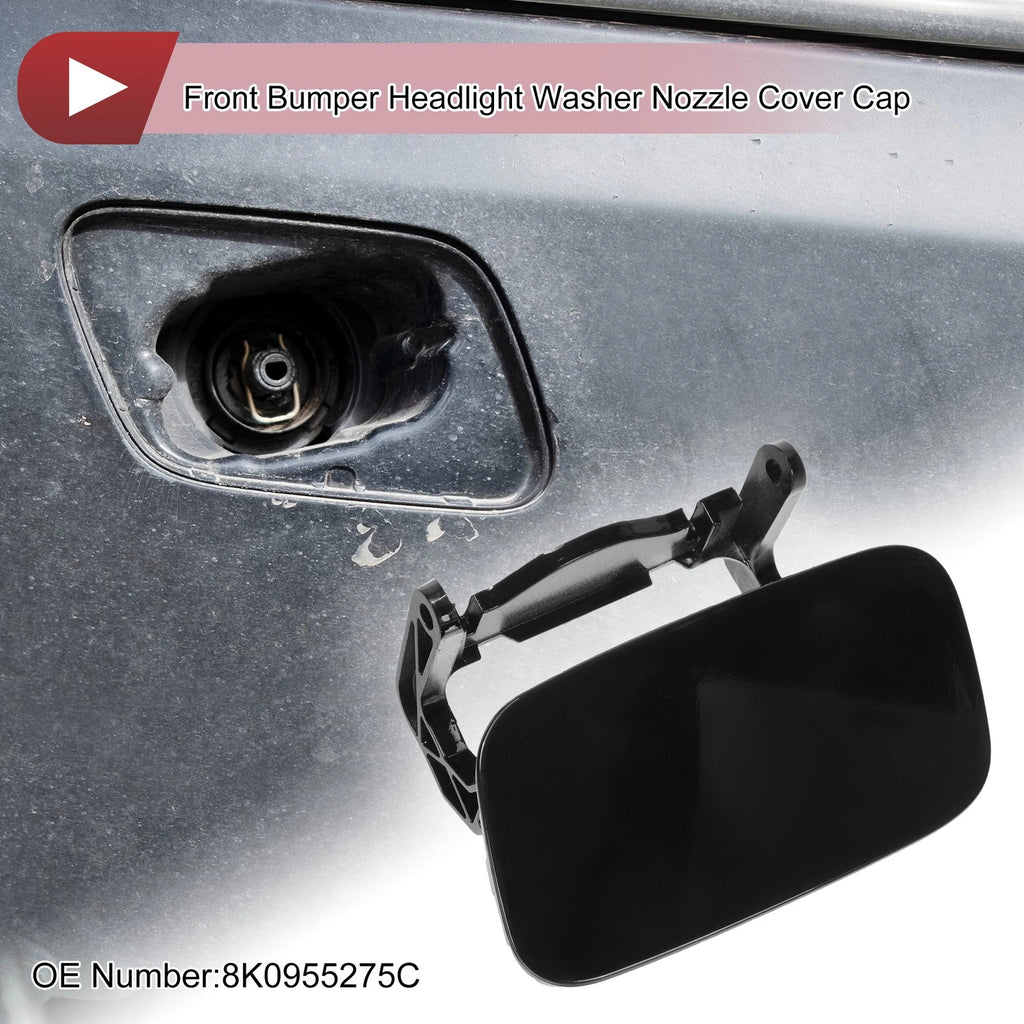 Front Left Washer Nozzle Cover Cap for Audi A4 S4 (2013–2015) 1 Pcs Black