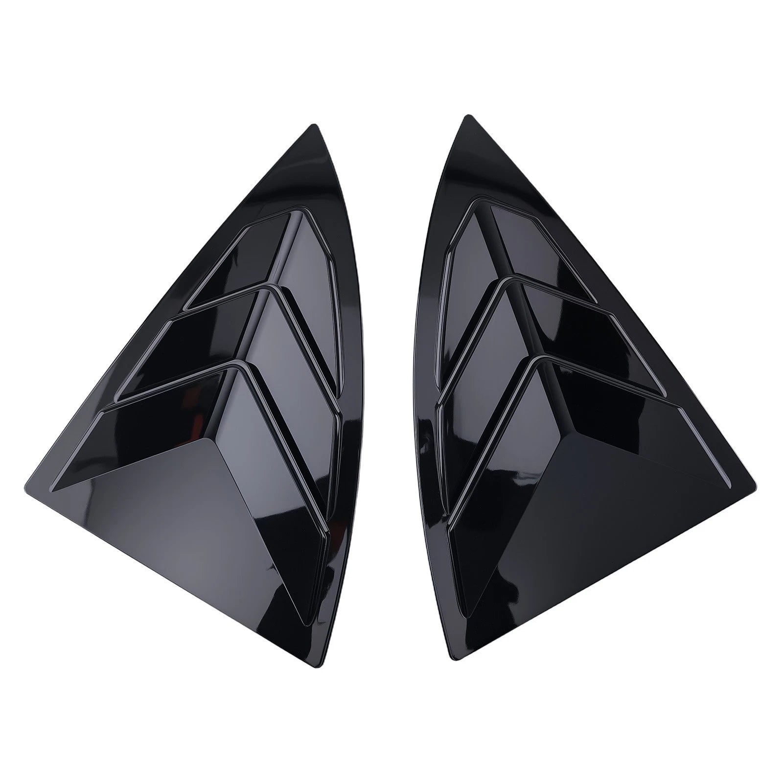 Quarter Window Louvers for Tesla Model Y (2020–2024) Gloss Black ABS