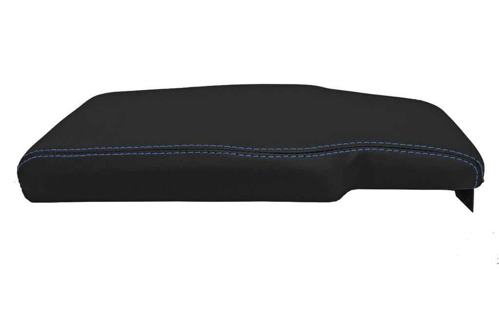Console Lid Pull Over Cover Leather for Lincoln Town Car (2003–2011) Blue Stitch