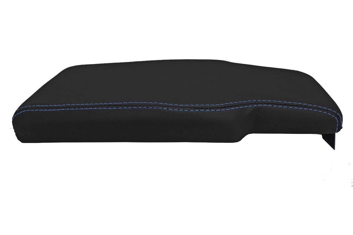 Console Lid Pull Over Cover Leather for Lincoln Town Car (2003–2011) Blue Stitch