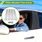 Set of 4 Pillar Window Trim for Dodge Ram (2009–2018) Silver Tone