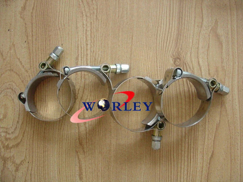 8pcs 2.5" Stainless Steel Turbo Pipe Hose Coupler T-Bolt Clamps (67-75)