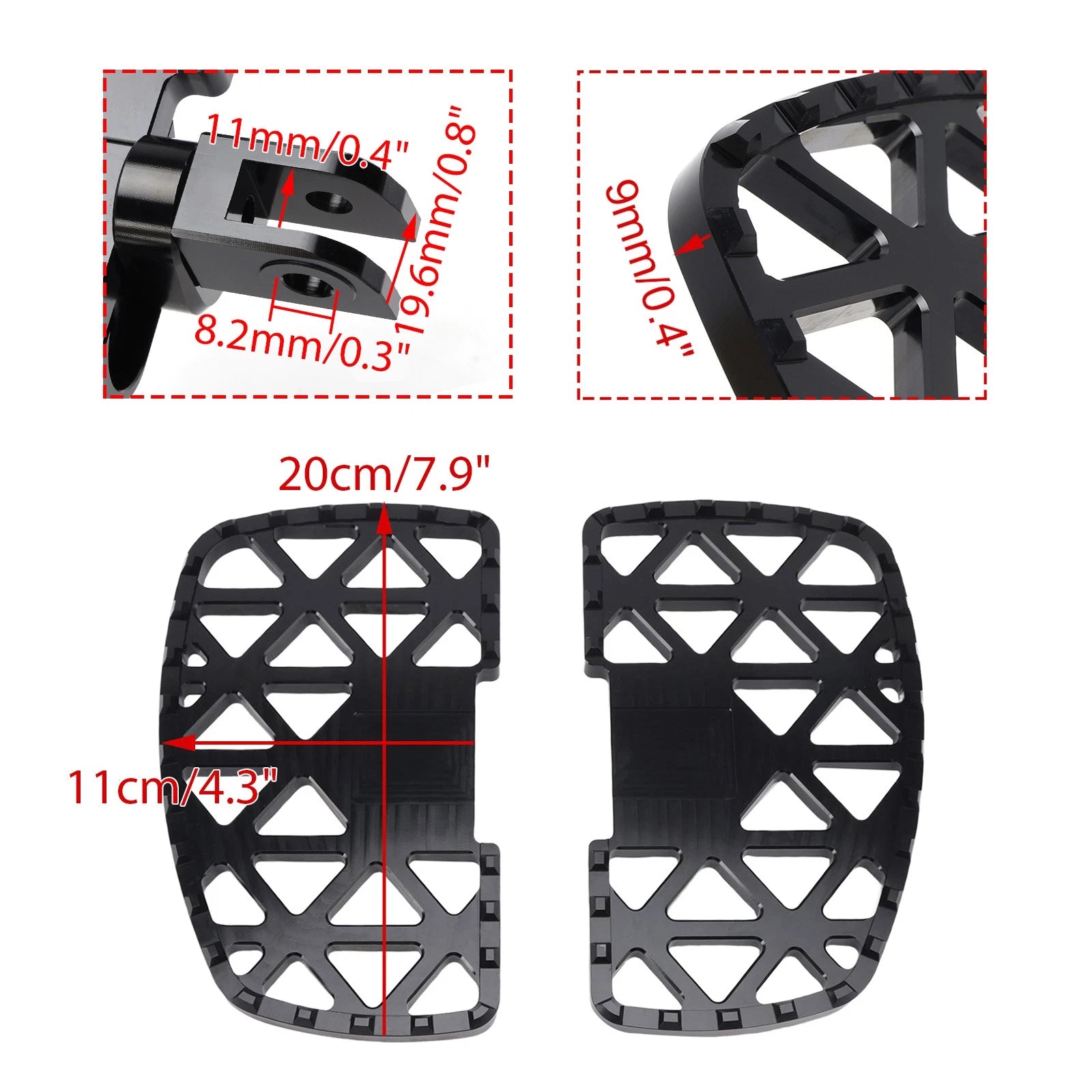Front Footrests Foot Pegs for Honda CM1100 Rebel 1100 DCT/MT (2021–2025)