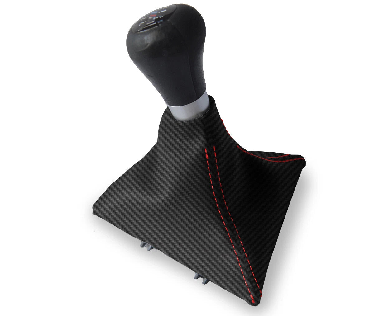 Manual Shift Boot Cover for Toyota Celica (2000–2005) Carbon Fiber Red Stitch