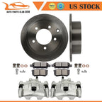 2X Rear Brake Calipers & Rotors with Ceramic Pads for Dodge Caliber (2007–2012)