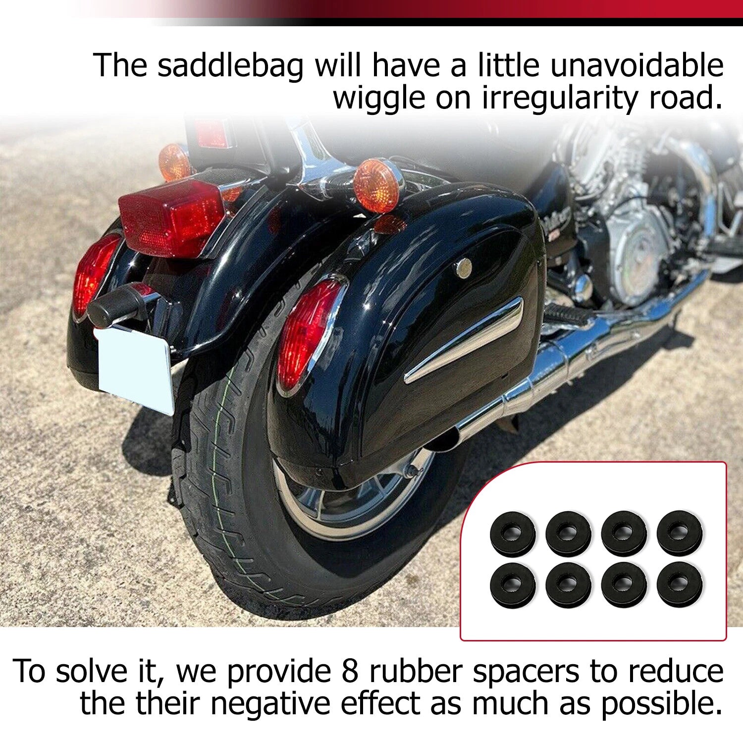 Saddlebag Bags with Lights for Kawasaki Vulcan (Cruiser)