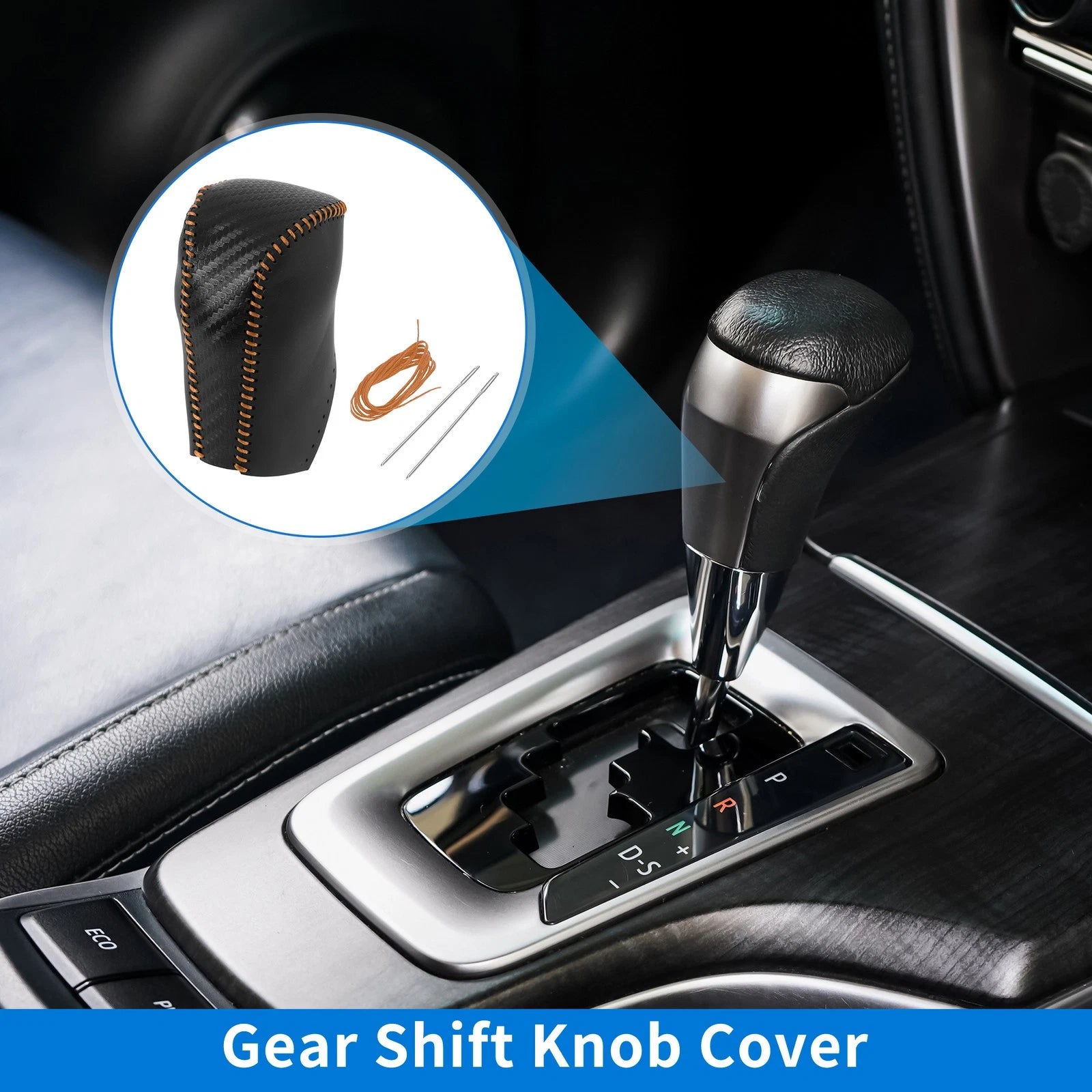 Gear Shift Knob Cover for Toyota RAV4 (2013–2016) Carbon Fiber Pattern