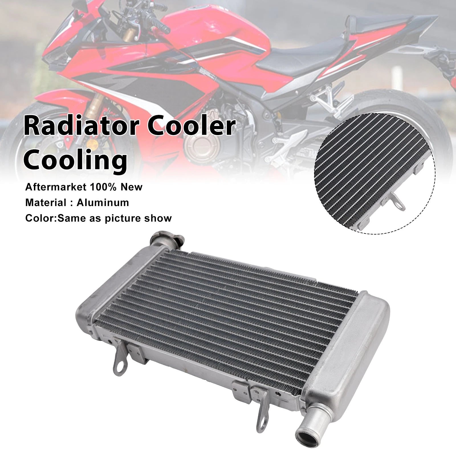 Aluminum Radiator for Honda CBR500R (2013–2021)