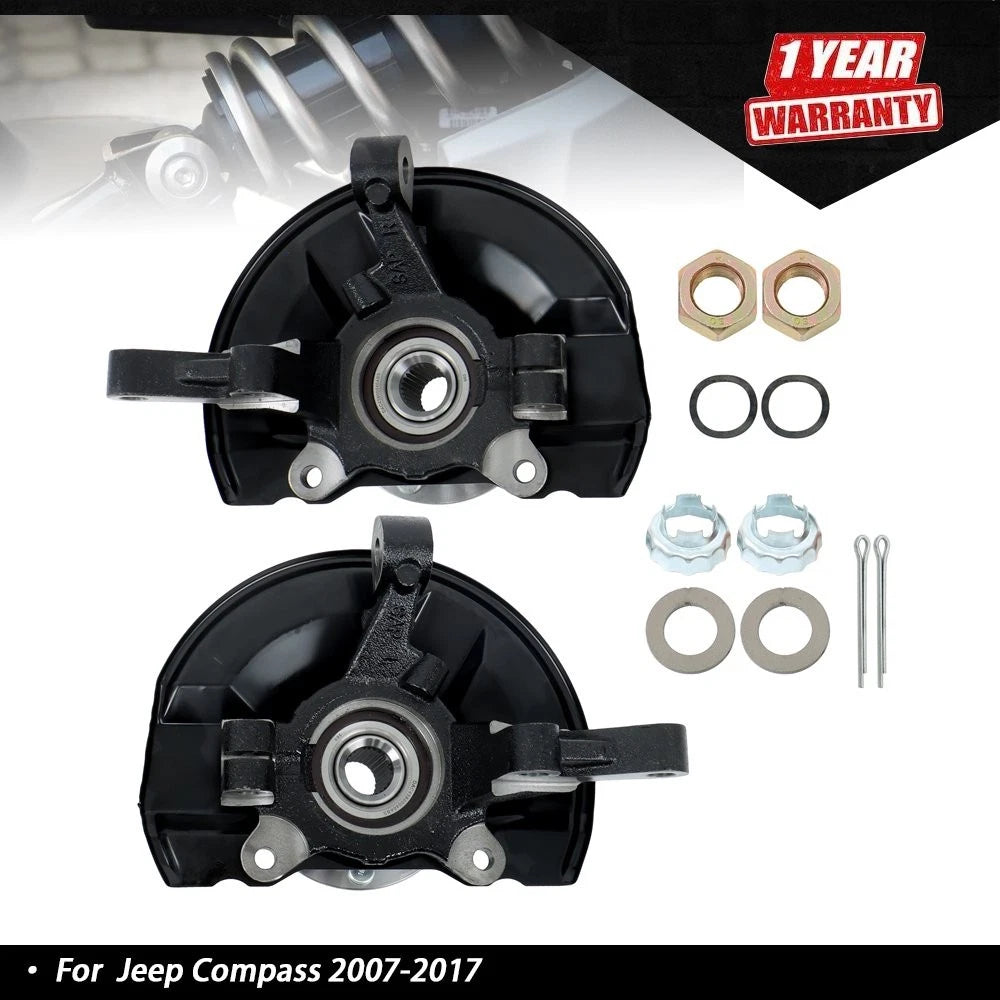 Front Steering Knuckle Wheel Hub Bearings for Jeep Patriot Compass (2007â2017)
