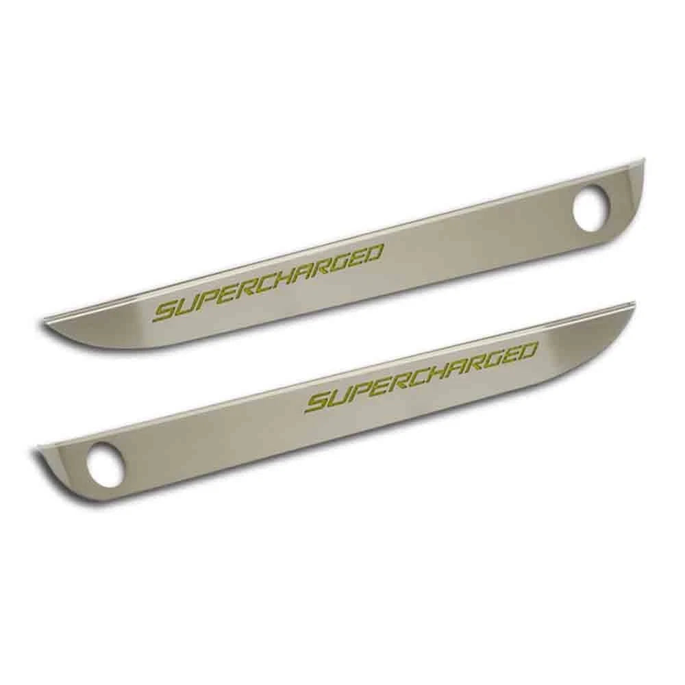 Laser Cut Door Guards with White CF Vinyl Inlay for 2005–2013 Corvette