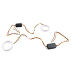 90MM White Amber Switchback LED Halo Rings for Car Headlight Retrofit