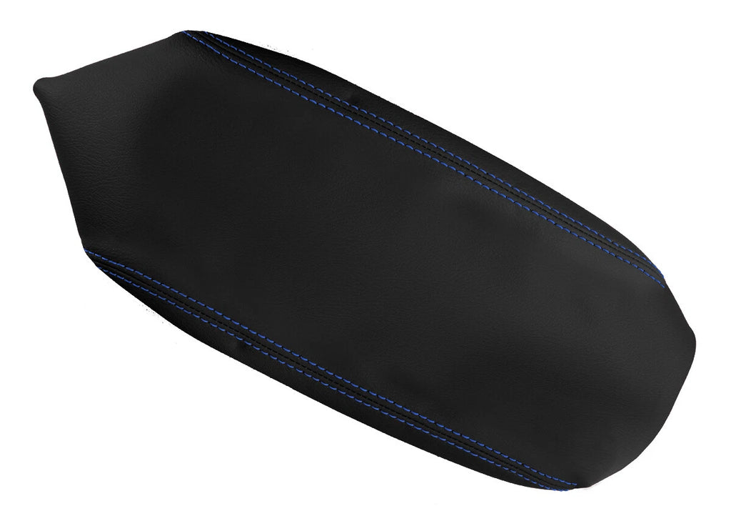 Leather Console Lid Armrest Cover for Dodge Neon (2000–2005) Blue Stitch