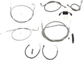 Complete Stainless Braided Handlebar Cable/Brake Line Kit for LA CHOPPERS (12"-14")