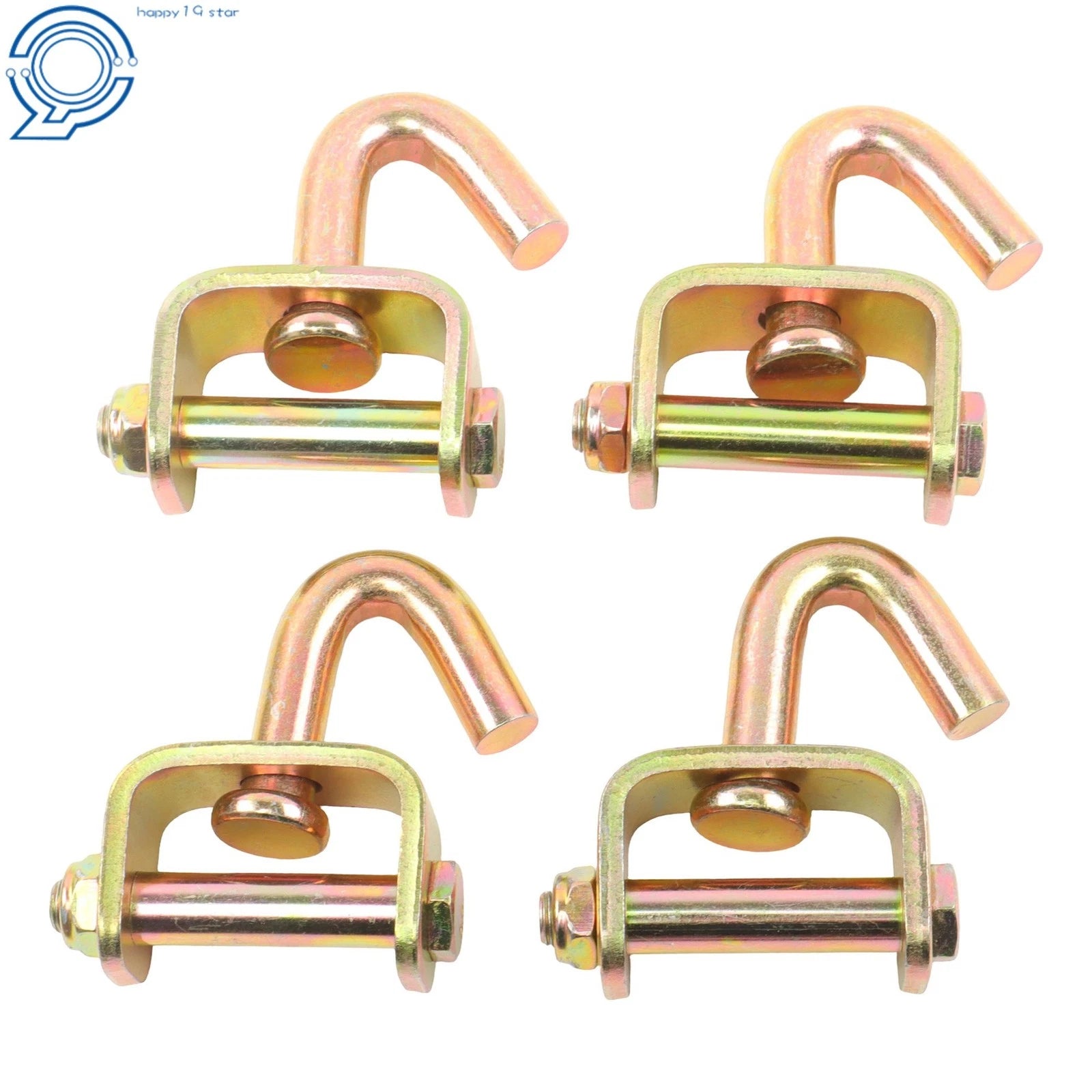 Set of 4 Swivel J Hooks for 2 Inch Ratchet Tie Down Strap (3333lbs)