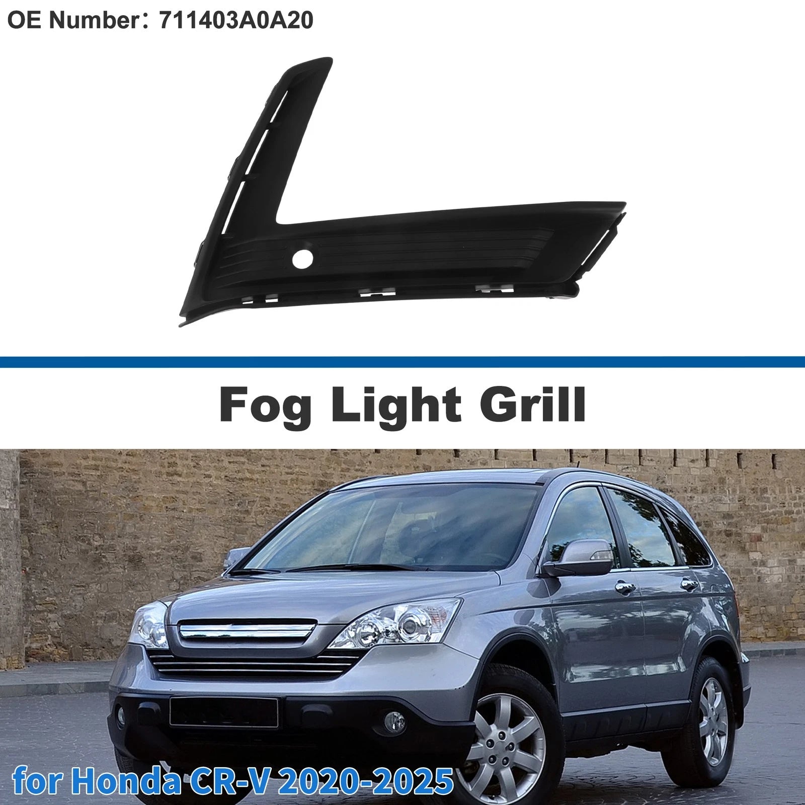 Front Right Fog Light Grill No. 711403A0A20 for Honda CR-V (2020–2025)
