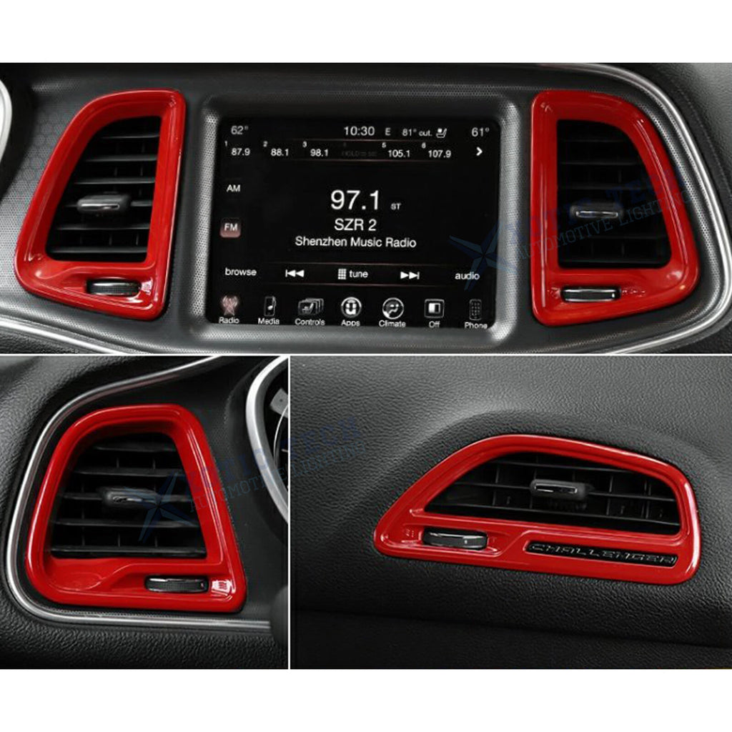 Sporty Racing Red Interior Trim Cover Decor for Dodge Challenger (2015-Up)
