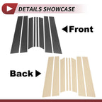 8 Pcs Door Pillar Window Trim for Ford Territory (2004–2016) Carbon Fiber