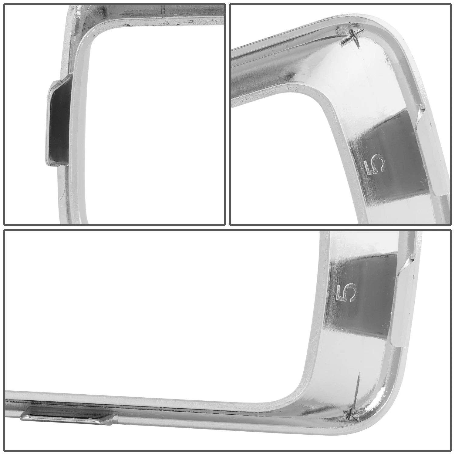 Chrome Front Face Bar Grill Trim Cover Bezel for Jeep Compass (2011–2017)