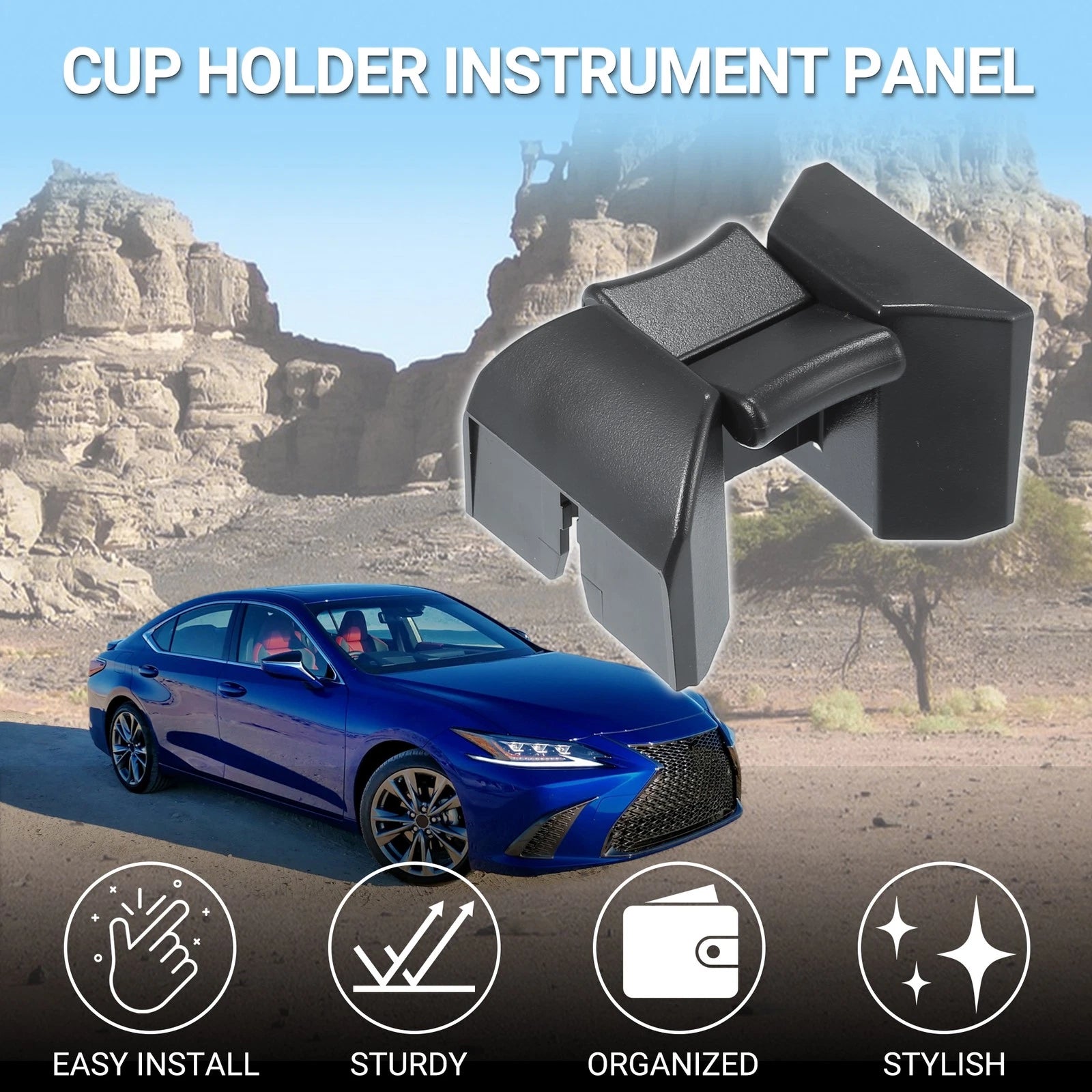 Cup Holder for Lexus ES300 (1993–2012) No. 5561830040 Black