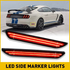 Smoke Lens LED Red Rear Side Marker Lamps for Mustang (2015–2023)