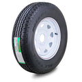 Trailer Tire Rim ST205/75R14 8-Ply D 105M 5 Lug 4.5" PCD White Spoke