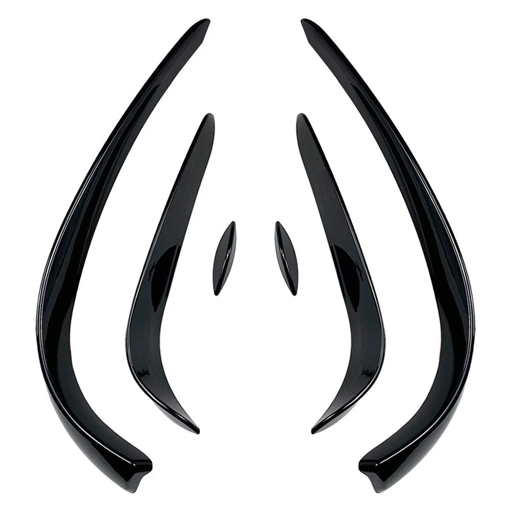 Set of 6 Front Bumper Lip Spoiler Fins Canards for Mercedes Benz C-Class (2015–2018)