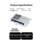 Fishing Lure Box Double Sided Transparent 12 Grids Rust Proof Storage