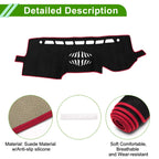 Dashboard Cover Mat for Toyota Land Cruiser Prado 150 (2009–2023) Black Red