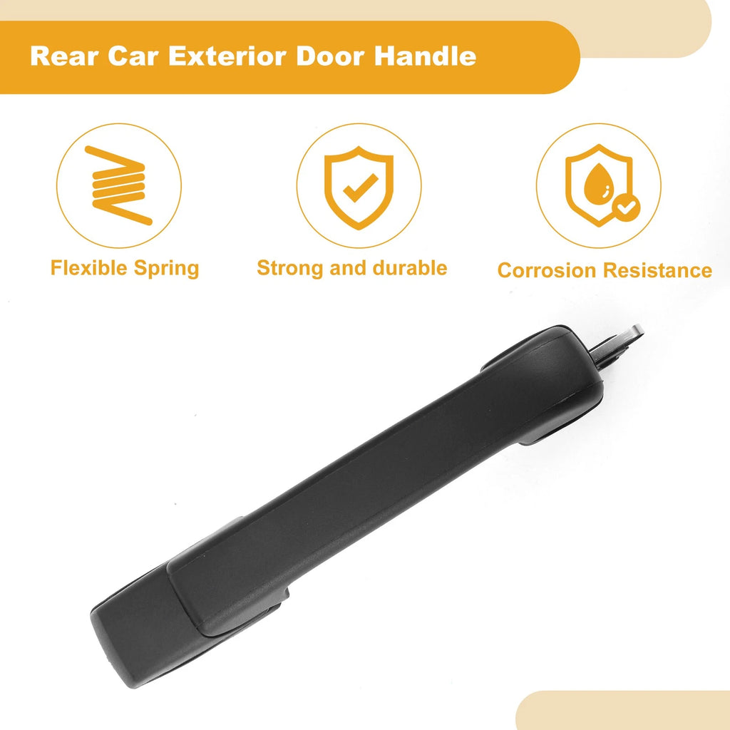 Rear Door Handle No. 1H4839205 for Volkswagen Jetta  Black Metal