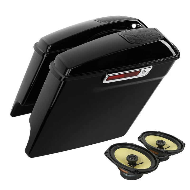 5" Hard Stretched Saddlebags & 6x9" Speakers for Harley Road Glide (2014–2024)