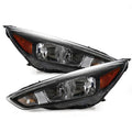 Set of 2 Upgrade Black Conversion Halogen Headlights for Ford Focus (2015–2018)