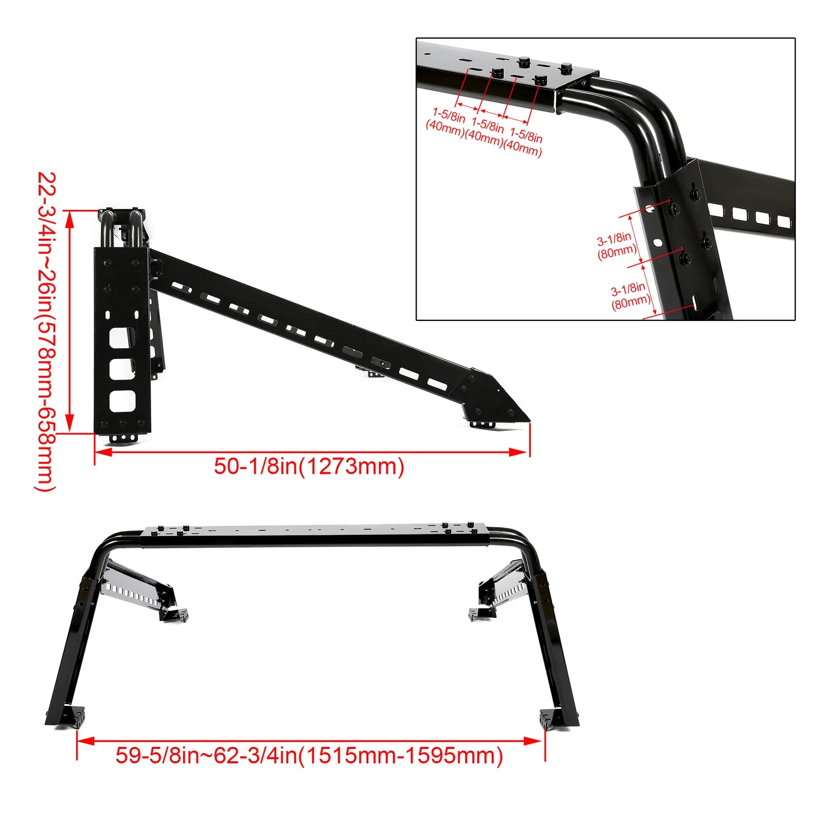 Adjustable Roll Bar for Full Size Truck (Silverado, Ram, F150)