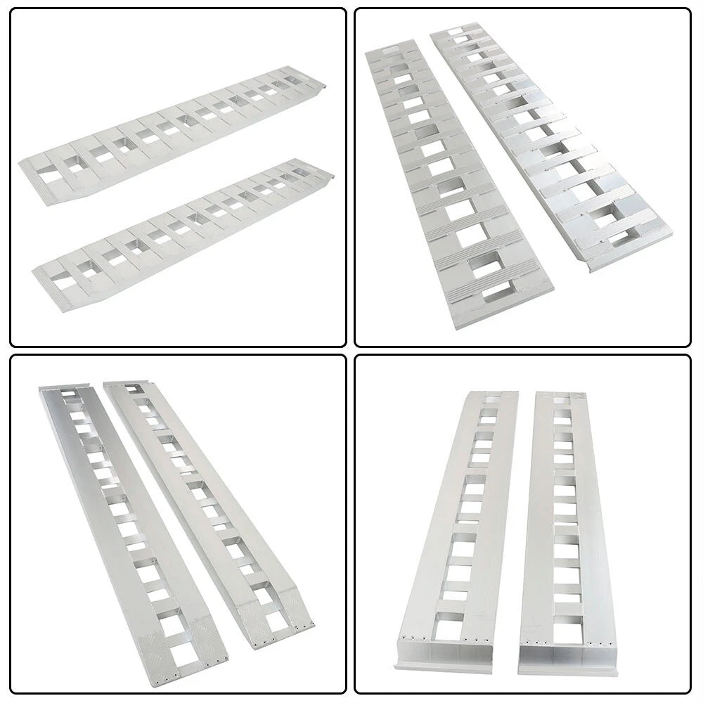 Set of 2 Aluminum Ramps for Car Trailer Truck (84"x14", 6000 lbs)