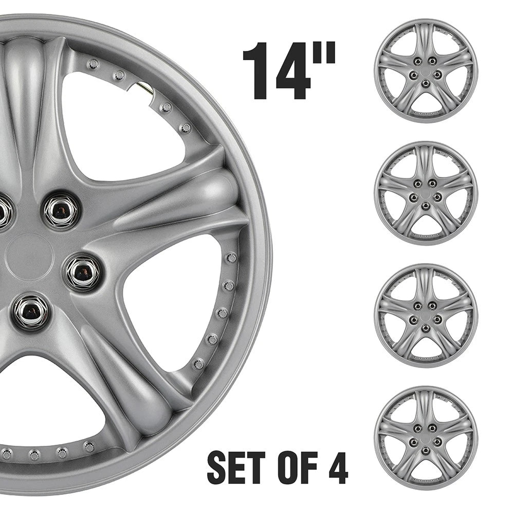 Set of 4 Wheel Covers for R14 Tire & Rim