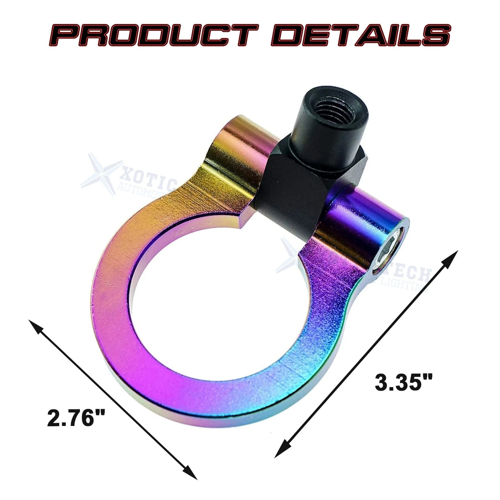 Track Racing Style Anodized Aluminum Tow Hook Set for Cadillac XLR (2006-2009)
