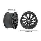 21" x 10.5" Matte Black Replacement Wheel Rim for Tesla Model Y (2020–2024)