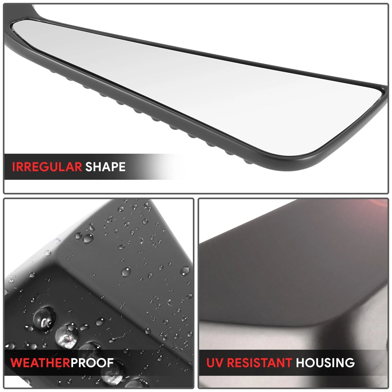 Chrome Side View Mirrors for Universal Naked Bike Cruiser (Fit All Models)