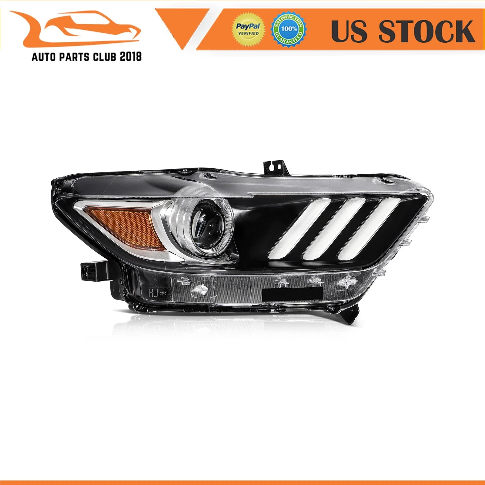 Clear Lens Headlight Assembly for Ford Mustang (2015–2017)