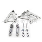 Set of 2 Front Rider Footpegs Pedals Brackets for Yamaha YZF R1 (2009–2011)