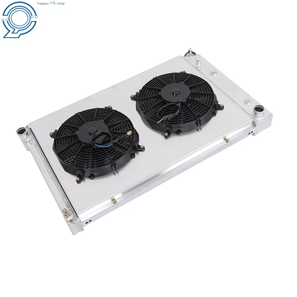 Set of 4 Radiator with 2 Fans for GMC Chevy C/K C10 C20 C30 (1973–1987)