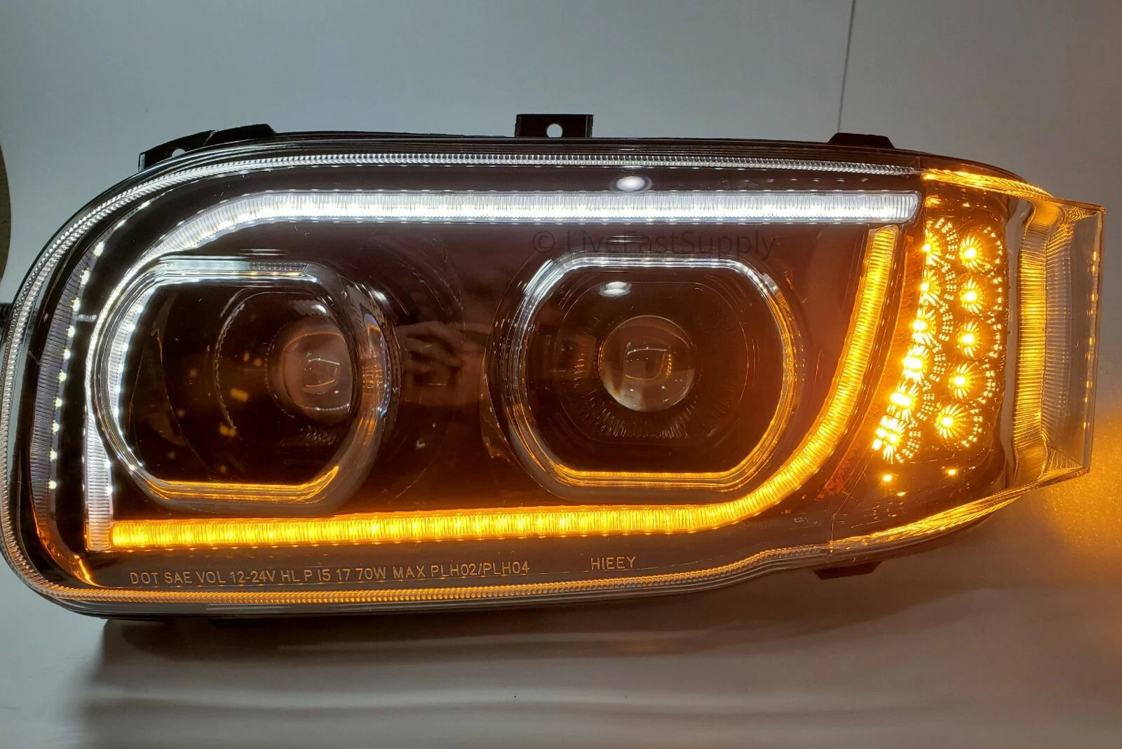 Left Driver LED Headlight Dual Function LED Halo for Peterbilt 388 389 567 (2017–2022)