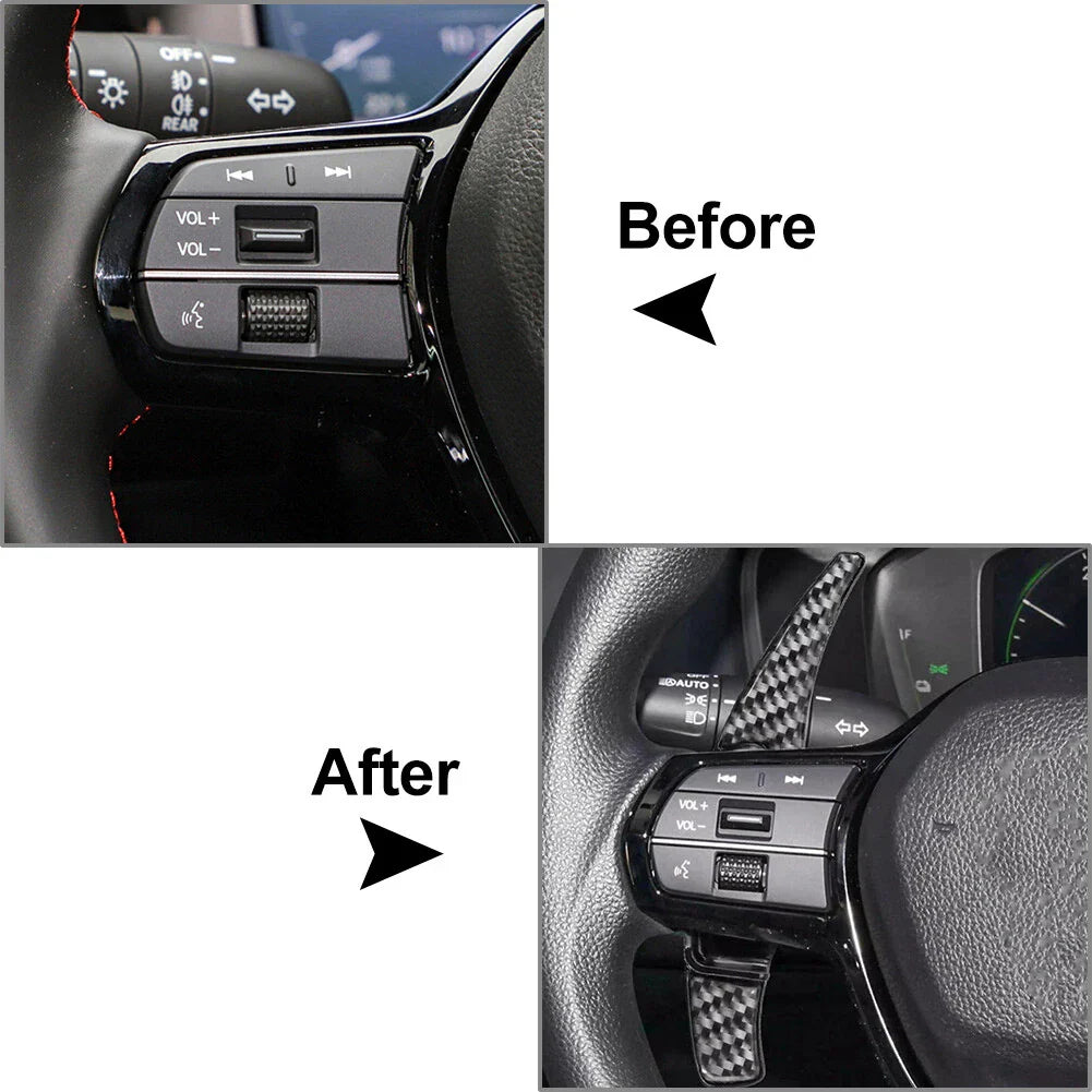 Black Steering Wheel Shifter Paddle Extensions for Honda Civic, CR-V