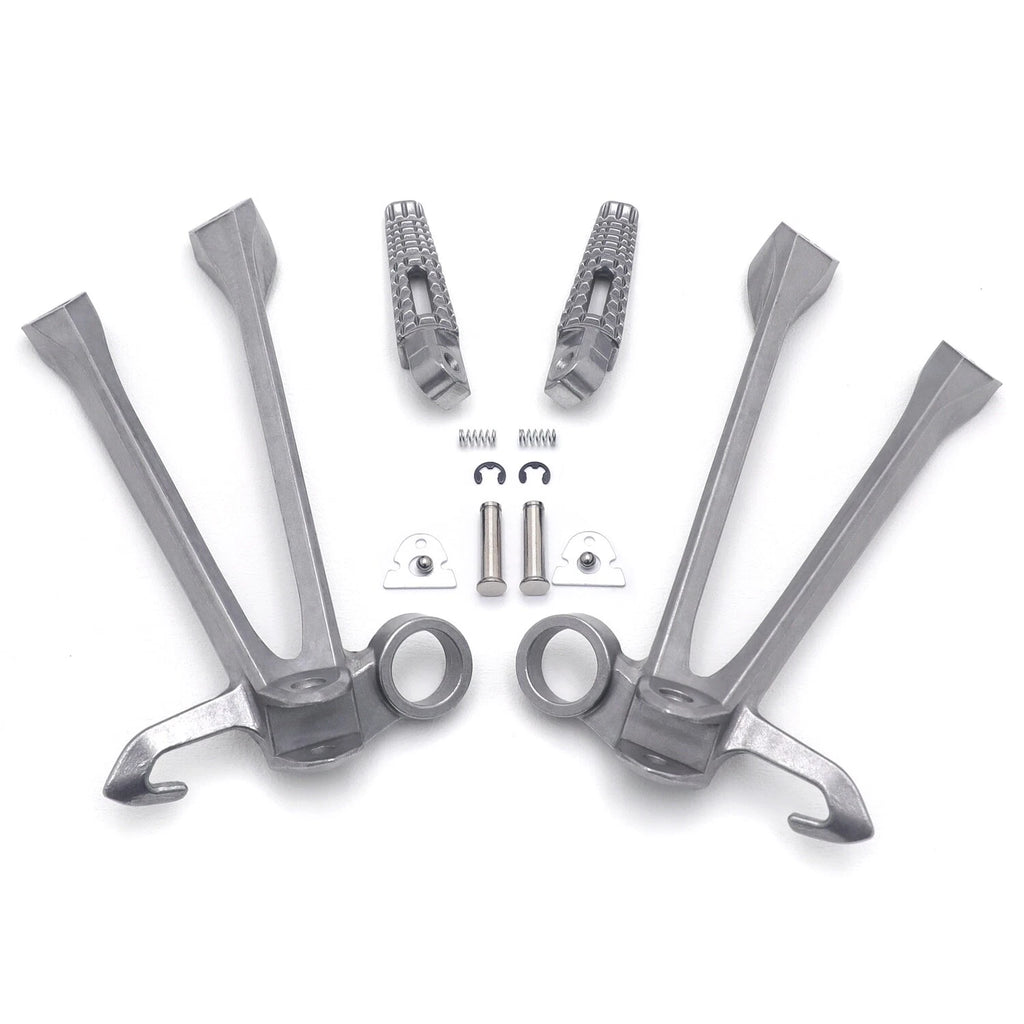 Silver Rear Passenger Foot Pegs Footrest Bracket for Suzuki GSXR GSX-R1000 (2009–2016)